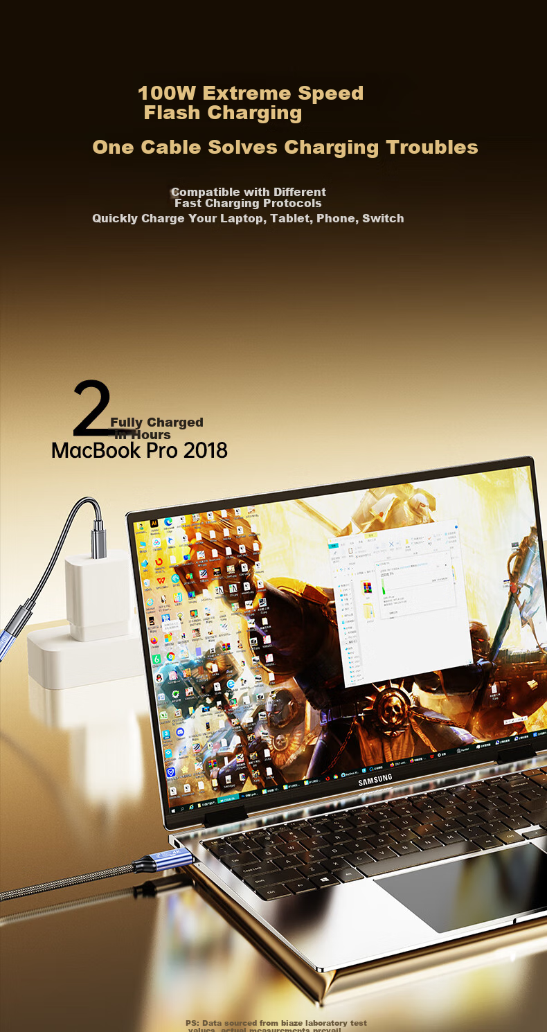 Кабель-удлинитель BIAZE Type-C Male to Female, USB 3.2 Gen 2, PD 100W, 0.5 метра, черный