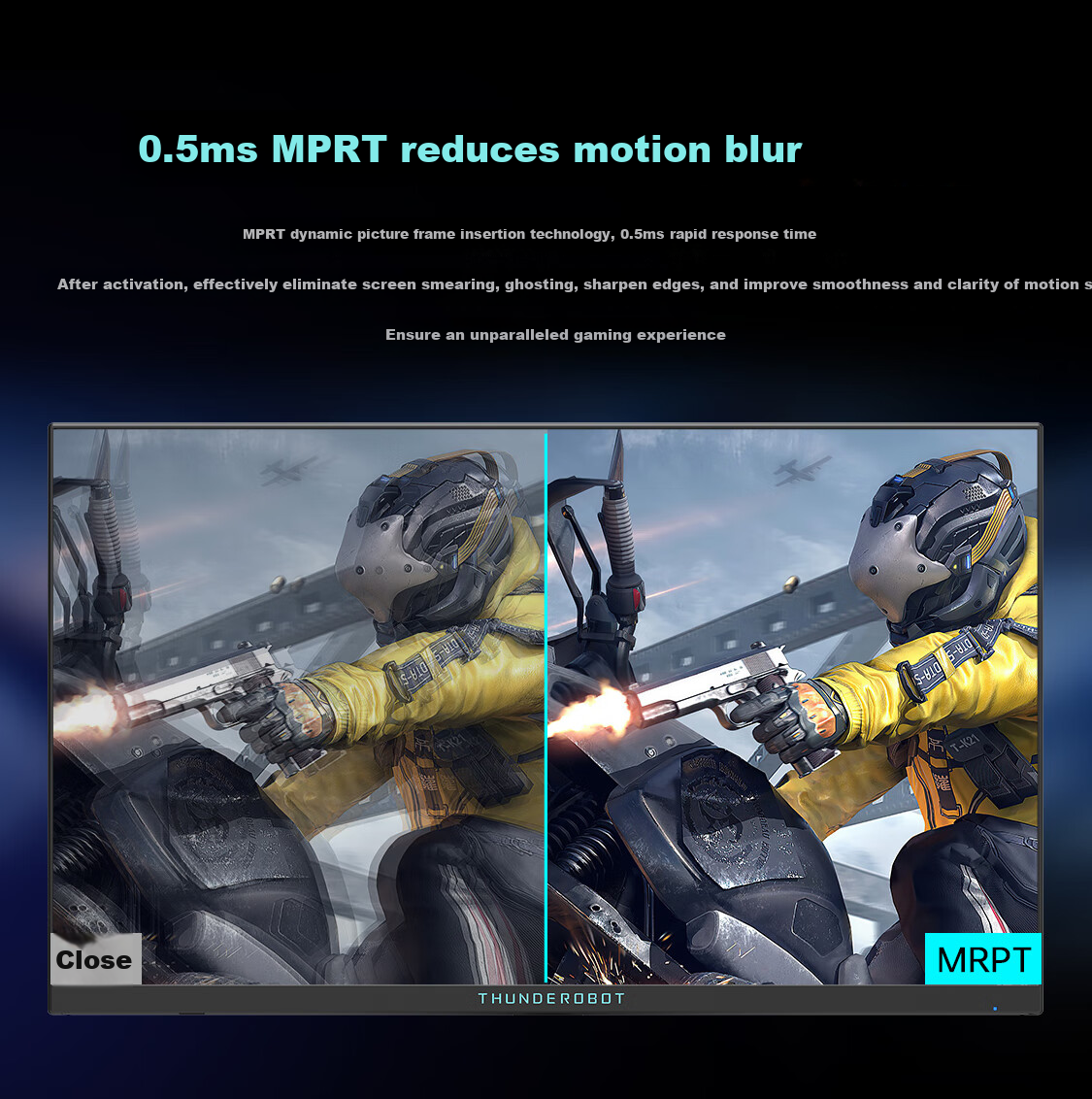Игровой монитор ThundeRobot Black Knight 23.8 дюйма, 2K, 240 Гц, Fast IPS, аппаратное снижение синего света, HDR450, регулировка высоты и вращение