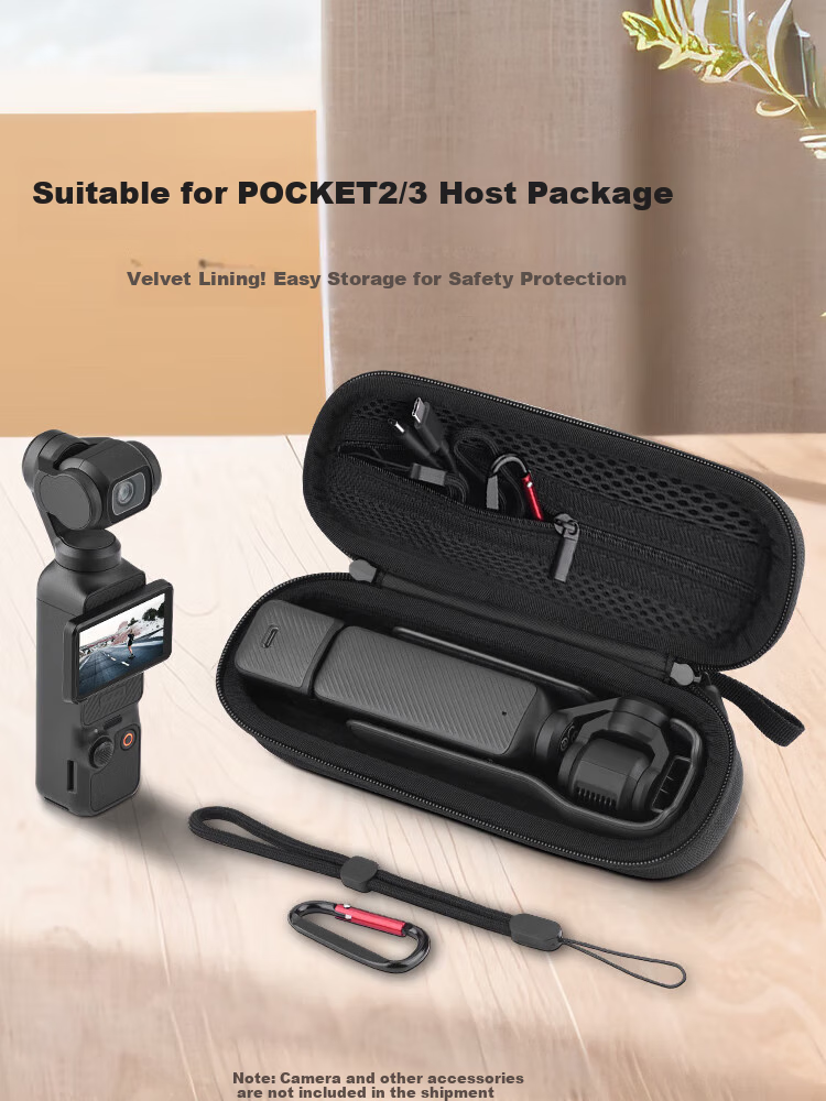 Чехол для DJI Pocket 3/2, защитный, водонепроницаемый, из ПУ кожи, черный