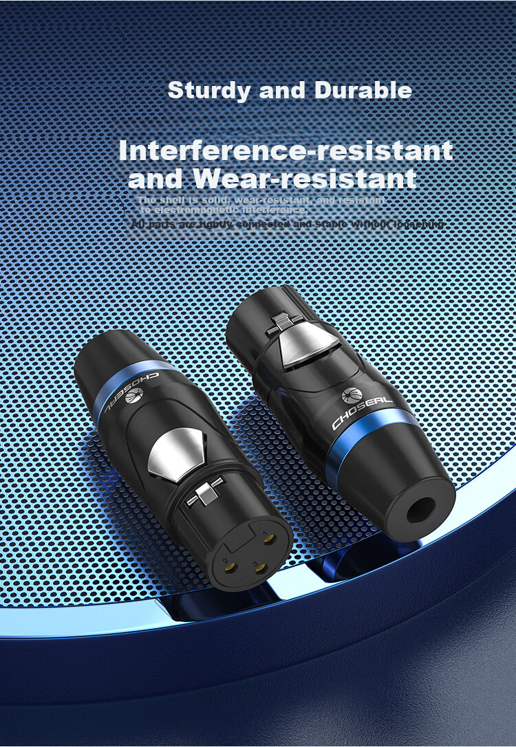 CHOOSEAL (CHOSEAL) QD2102B, разъем XLR "мама", трехжильный, позолоченный, 2 шт.