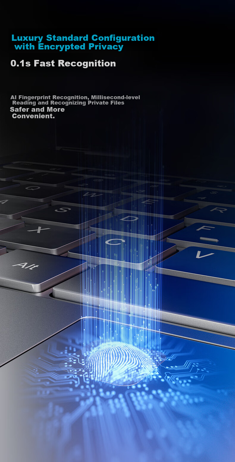 Ноутбук Dere Zhiqing Series Core Ultra7 155H, 16-дюймовый, 16 ГБ ОЗУ, 512 ГБ SSD, тонкий и легкий, для бизнеса и игр, Space Gray