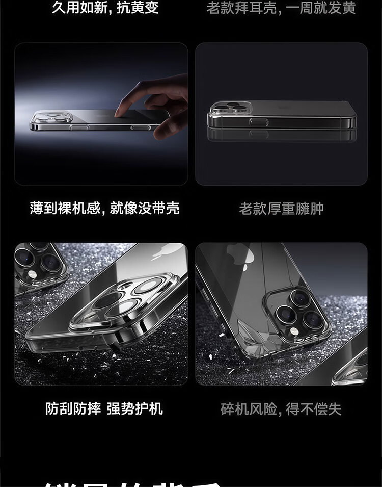 Чехол Xuanka для iPhone 14, противоударный, ультратонкий, с защитой камеры, прозрачный, с магнитной зарядкой MagSafe, простой стиль