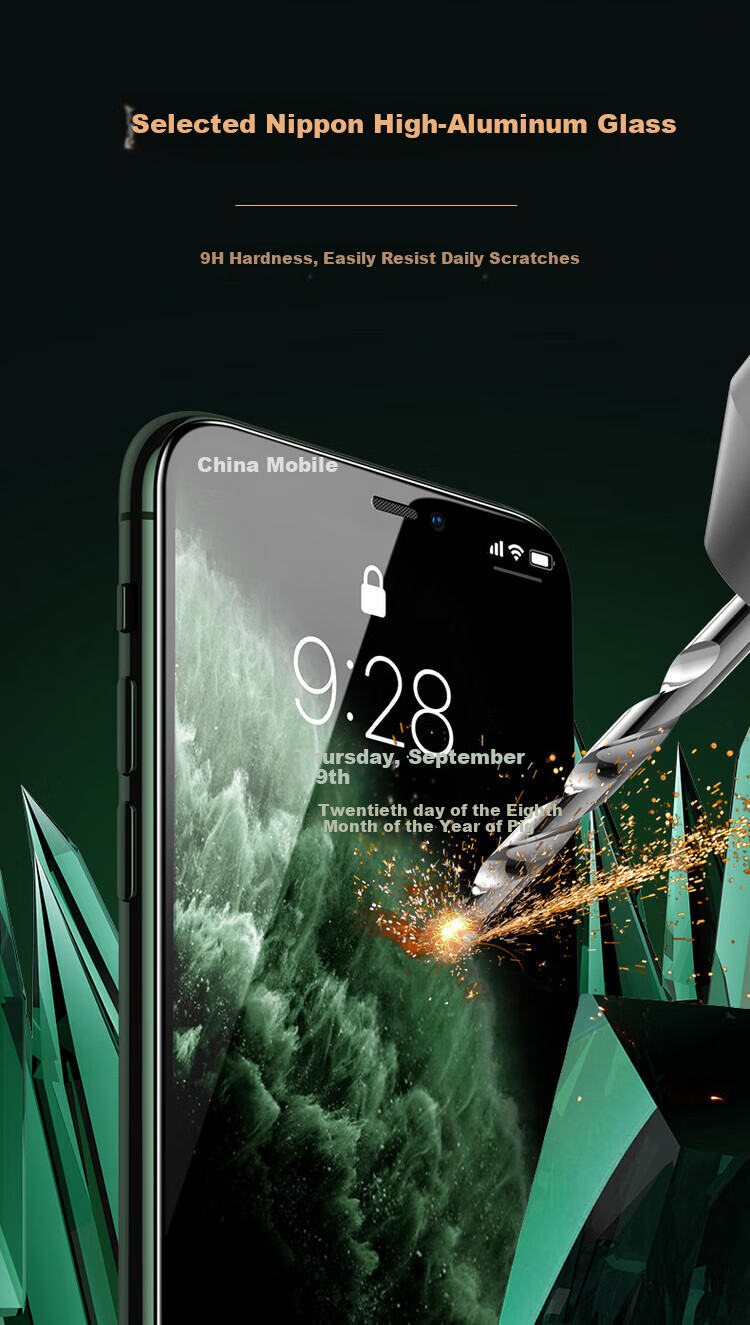 Защитное стекло Pisen для iPhone XS Max / 11 Pro Max, полноэкранное, закаленное, анти-капля, анти-отпечатки пальцев, защитная пленка для смартфона Apple XS Max / 11 Pro Max