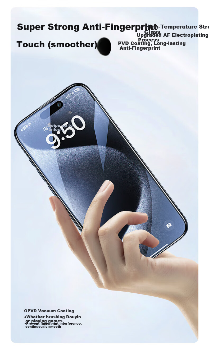 Защитное стекло Smorss для Apple iPhone 15 Pro Max, 360° приватность, полное покрытие, HD, противоударное, антишпионское