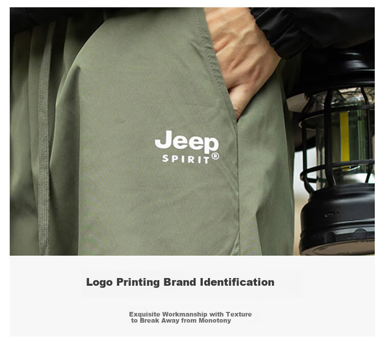 Мужские брюки JEEP SPIRIT, повседневные, осенние/зимние, свободного кроя, модные, с эластичными манжетами