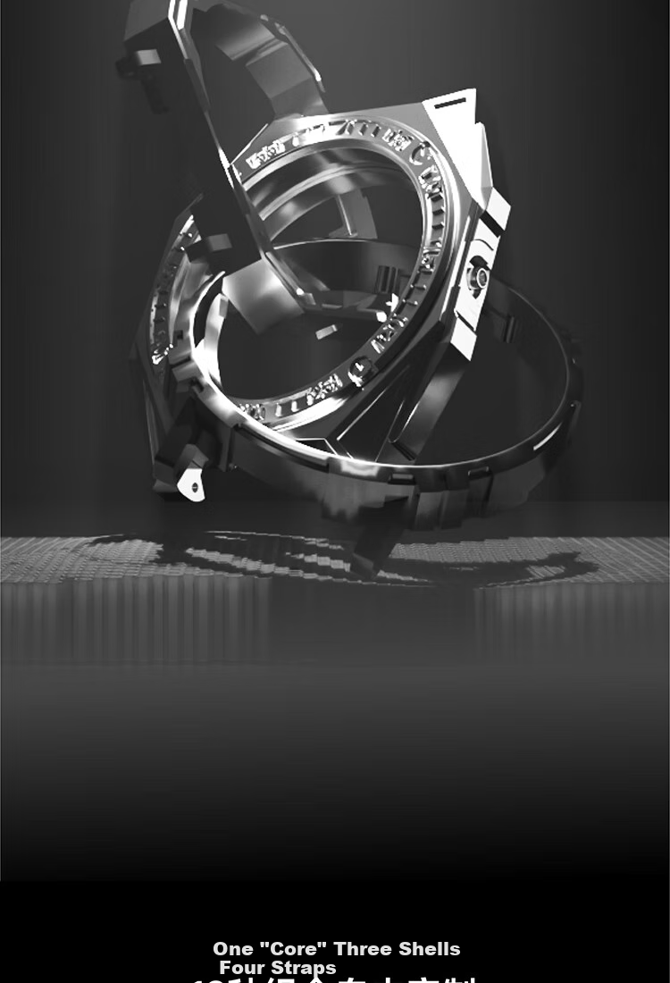 CIGA DESIGN Jijia Trendy Mechanical Watch, M Series Magician Titanium Watch for Men, One Watch Three Wears, New Year Gift