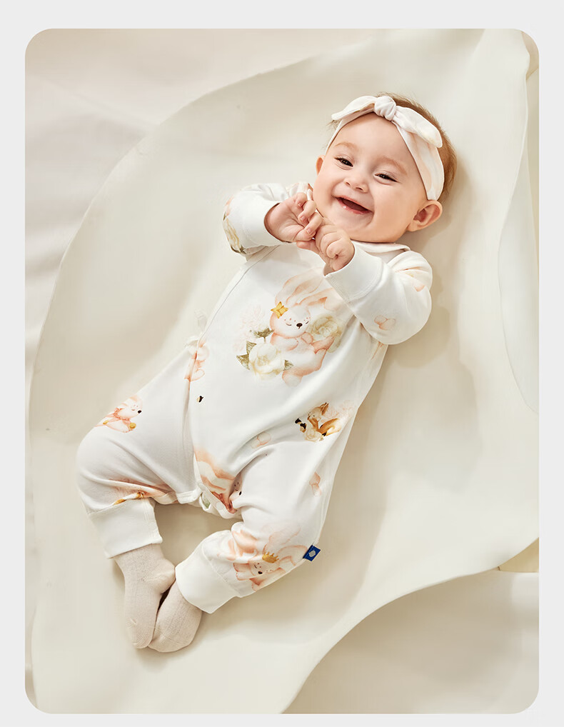 Детский комбинезон Babycare Camellia, весенняя новинка, боди для новорожденных, одежда для малышей, лунный белый, 90 см