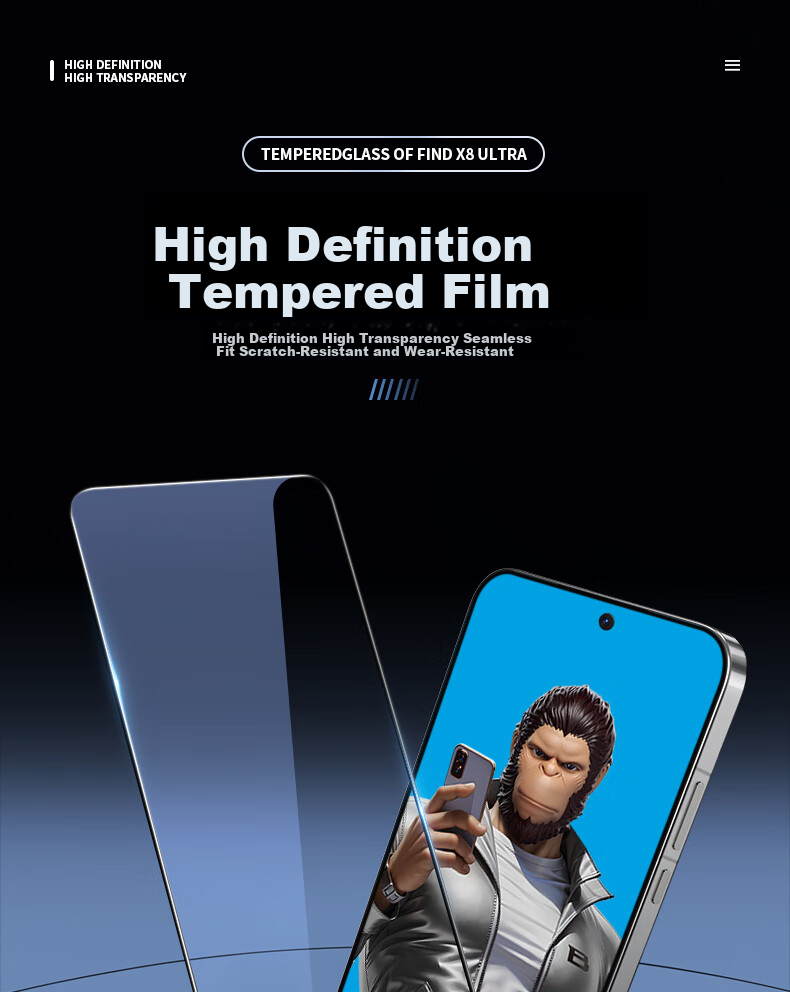 Защитное стекло для OPPO Find X8 Ultra
