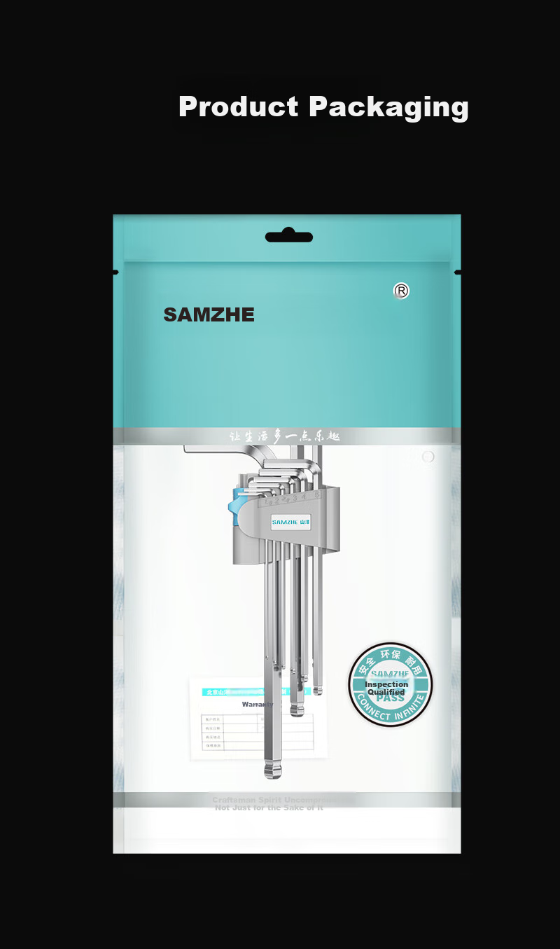 Набор шестигранных ключей SAMZHE SZ-BS04, 9 предметов, универсальный бытовой инструмент, отвертка с плоской и шаровой головкой