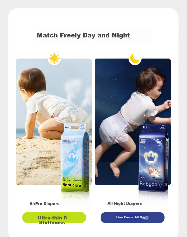 Подгузники Babycare Airpro, размер L, 22 шт. (9-14 кг), Летние ультратонкие и дышащие