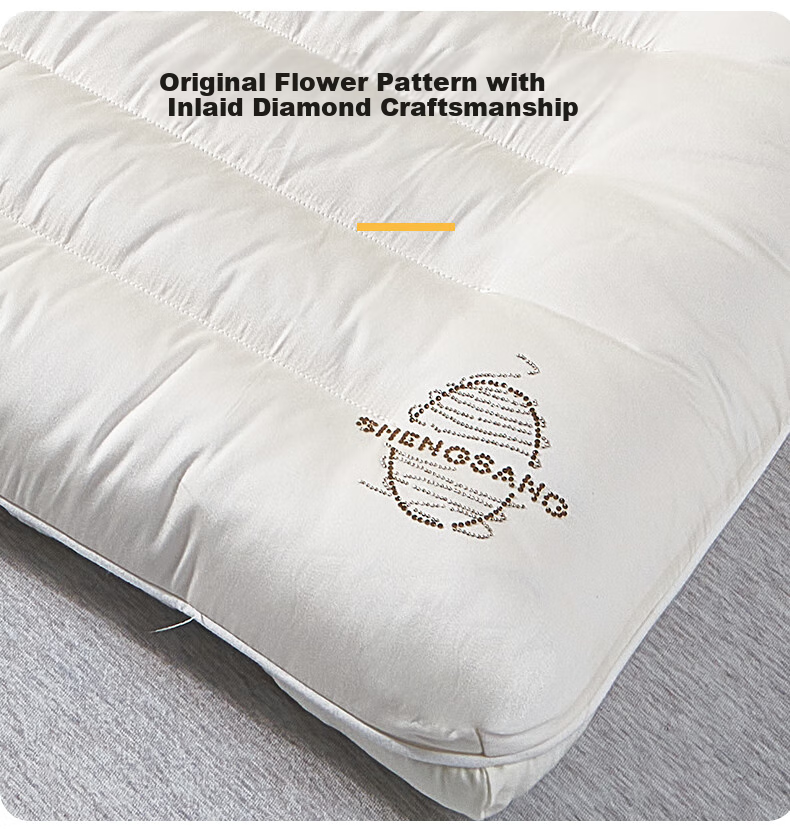 Подушка I-WILL Silk Pillow, ультрамягкая, комфортная, с наполнителем из хлопкового композитного волокна, одна подушка для одного человека, 48*74 см