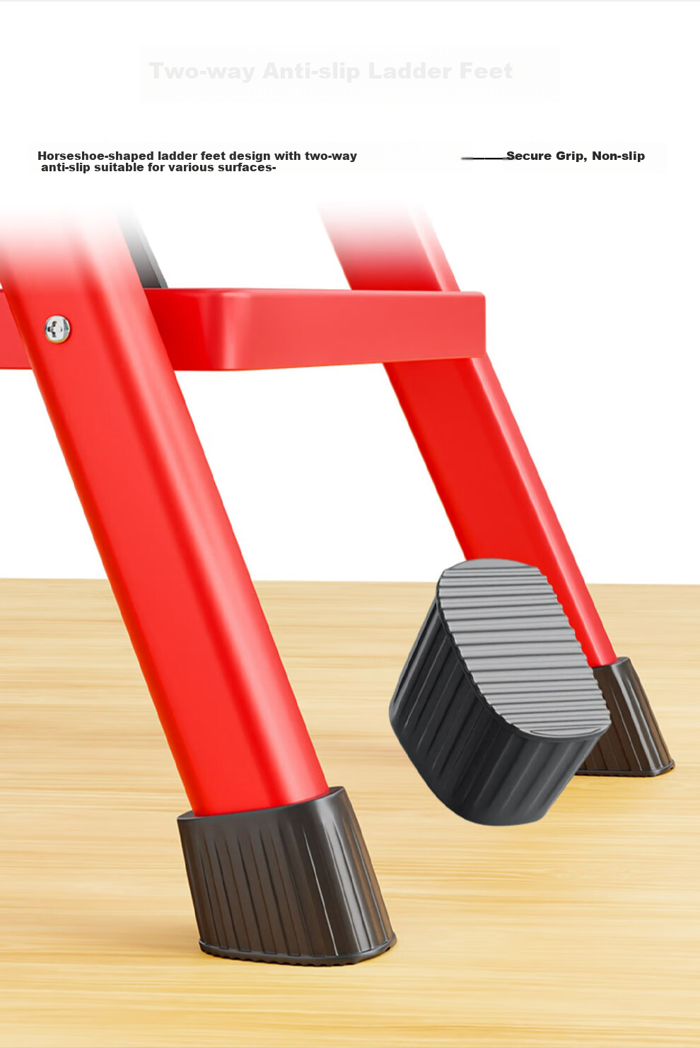 Лестница складная Jiuqiangu, бытовая, алюминиевая, 5 ступеней, 9103