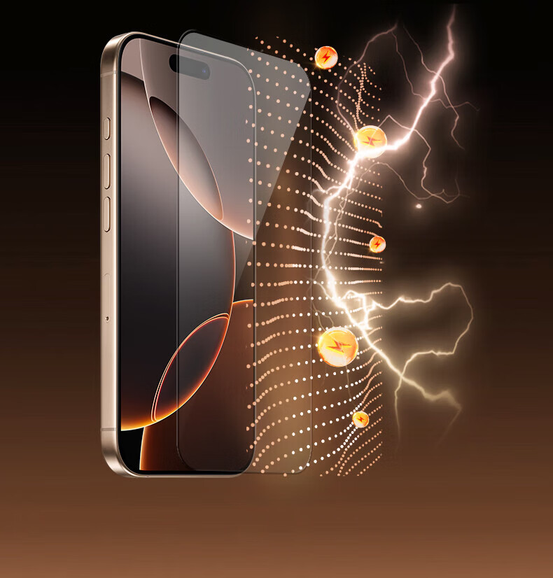 Защитное стекло MOCOLL для Apple iPhone 16 Pro Max, антибликовое, антиотражающее, противоударное, антистатическое, с полной защитой экрана, 28°