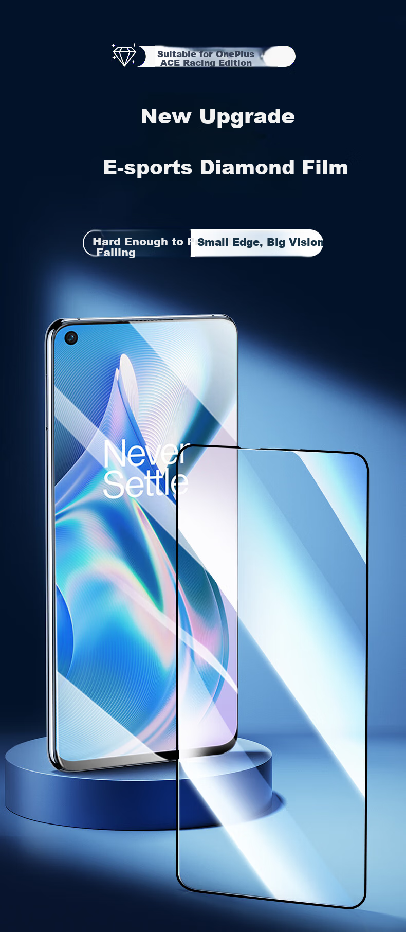 Защитное стекло KOOLIFE для OnePlus Ace Racing Edition/Ace Pro Gaming Edition, противоударное, Full Coverage, HD