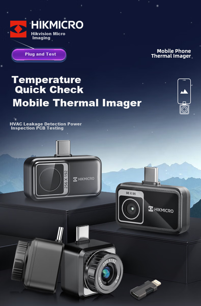 Тепловизор HIKMICRO P09 для смартфона, инфракрасный, 192x192, измерение температуры, детектор утечек, Android/iOS