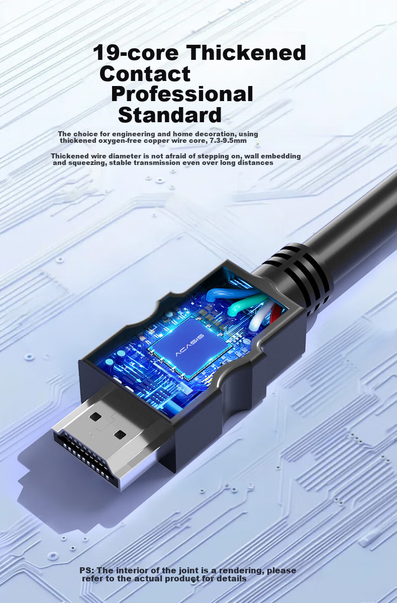 Кабель Acasis HDMI версии 2.0, цифровой видеокабель 4K, 3D, профессиональный, для проекторов, ноутбуков, мониторов, телевизоров, ТВ-приставок, кабель для передачи данных, 5 метров