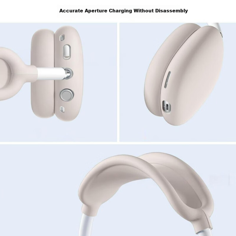 Защитный чехол Qiye для Apple AirPods Max/Max 2, силикон, белый, 4 предмета