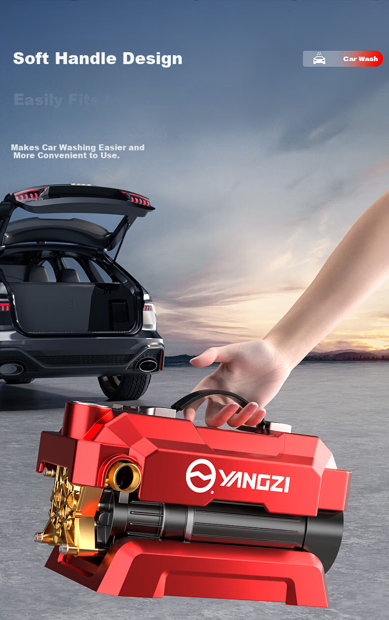 Портативная мини-мойка высокого давления YANGZI, 220В, для автомобиля, домашнего использования, с пистолетом
