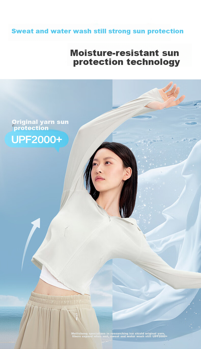 Женская куртка Meilicheng Ice Shield Slim Waist, защита от солнца, белая, размер XS