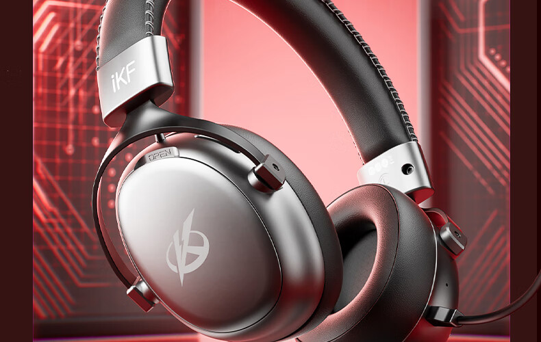 Игровые наушники iKF V11 Max с микрофоном, беспроводные, Bluetooth, 7.1 звук, белый с синим