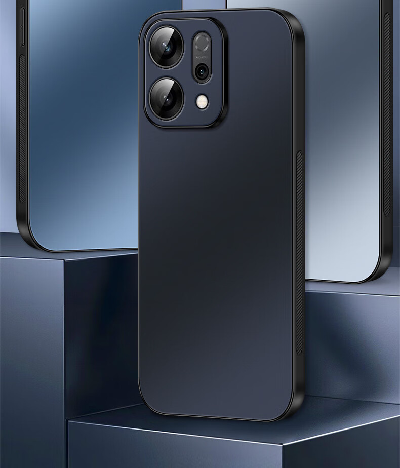 Чехол для телефона Shangsu для OPPO Reno14, защитный чехол, матовый дизайн, защита камеры, противоударный, синий