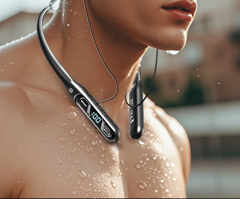 Viken [Berlin Voice | Latest 2025 Model] Bluetooth Neckband Wireless Sports Magnetic Earphones with Long Battery Life, Noise Reduction, Sweat-Resistant for Running And Gaming
