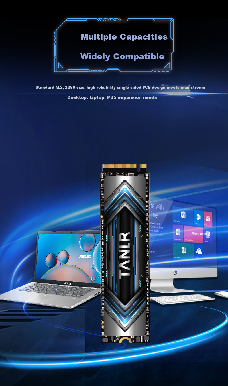 SSD накопитель TANLR TN330, 256 ГБ, M.2, NVMe, PCIe 3.0