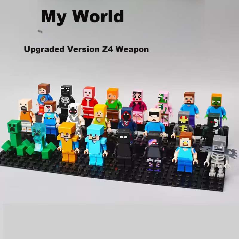 Конструктор JEPPE Minecraft Toy Accessories, совместимый с LEGO, для мальчиков и девочек от 3-6 лет, подарок на Новый год для учеников начальной школы