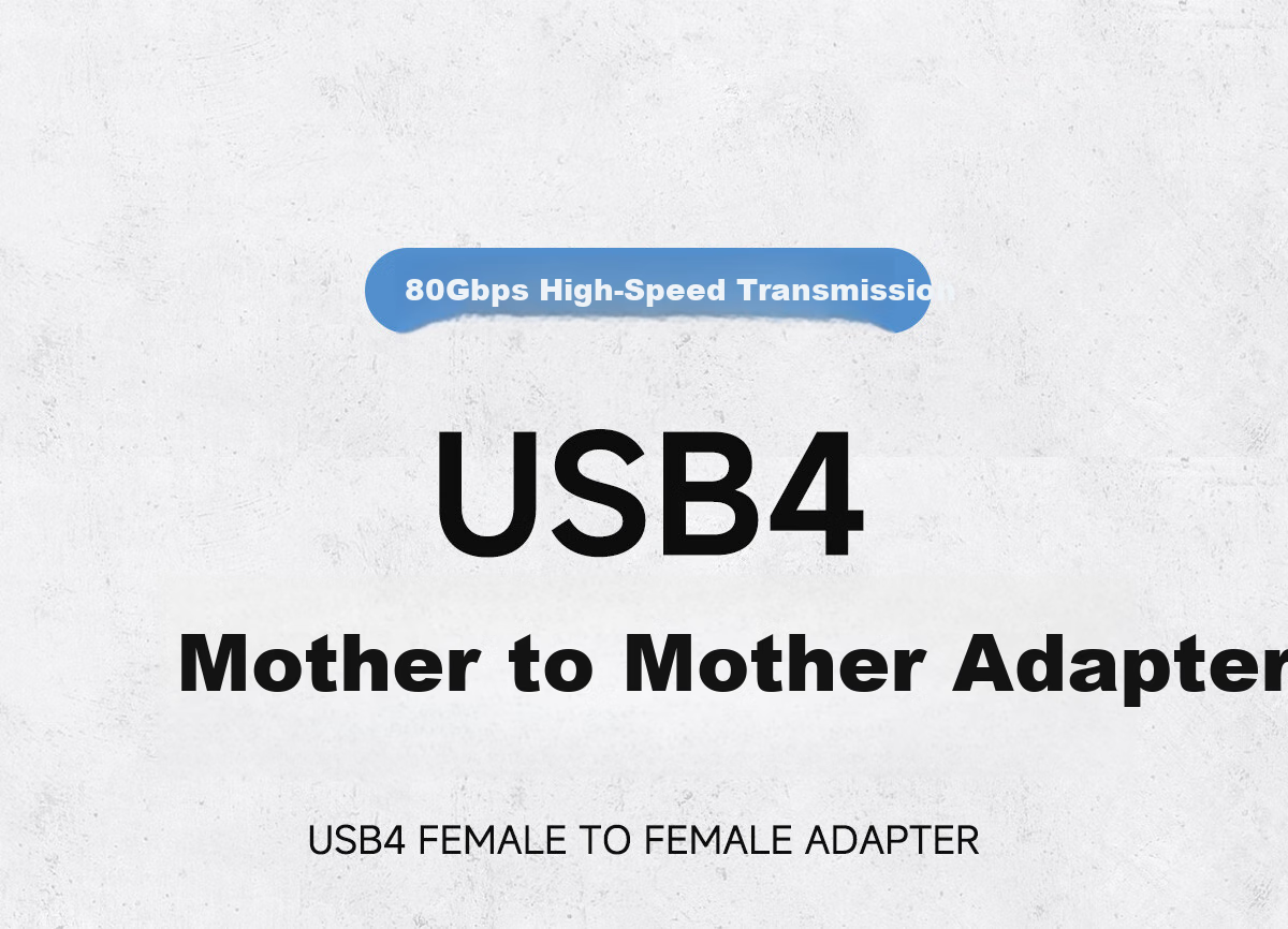 Адаптер Hagibis Type-C Female to Female USB4, удлинитель Thunderbolt 5, 40/80 Гбит/с, 100/240 Вт, 8K