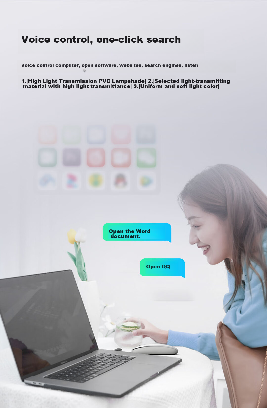 Беспроводная Bluetooth-мышь Xingji X3 Tencent Hanyuan с AI-голосовым вводом, тихая, портативная, перезаряжаемая, цвет "Обсидиановый черный"