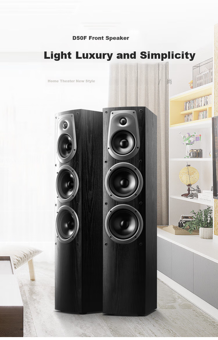 HiVi D50F акустическая система, напольные колонки 2.0, Hi-Fi, деревянный корпус, для гостиной