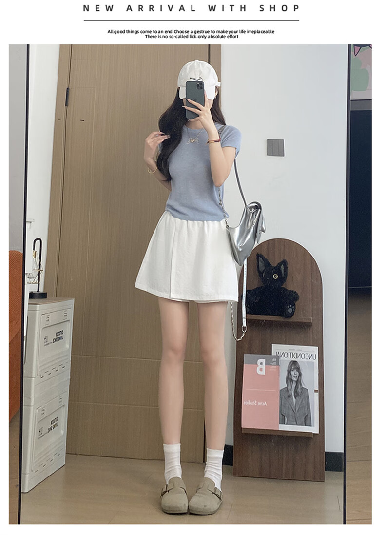 Шорты LangSha Ice Silk Shorts для женщин, летняя коллекция 2025, повседневные, свободные, широкие, до колена