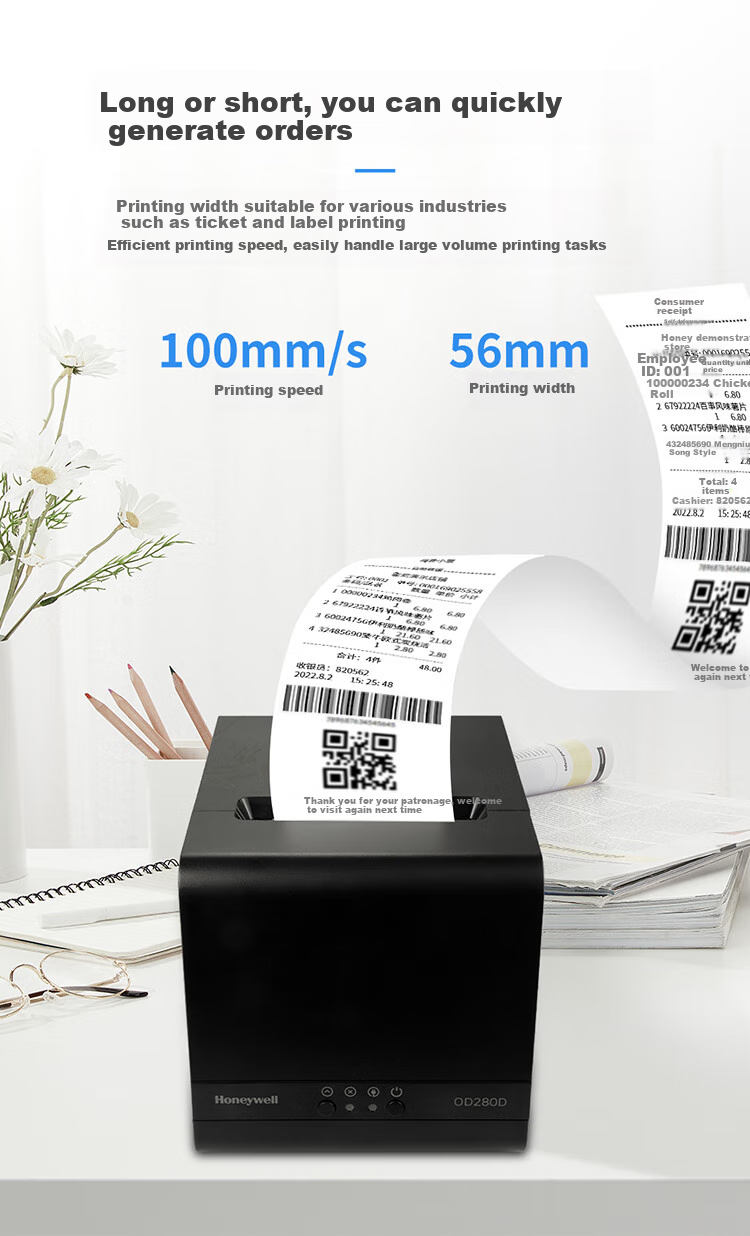 Термопринтер этикеток Honeywell OD286D, Bluetooth, 2 дюйма, черный