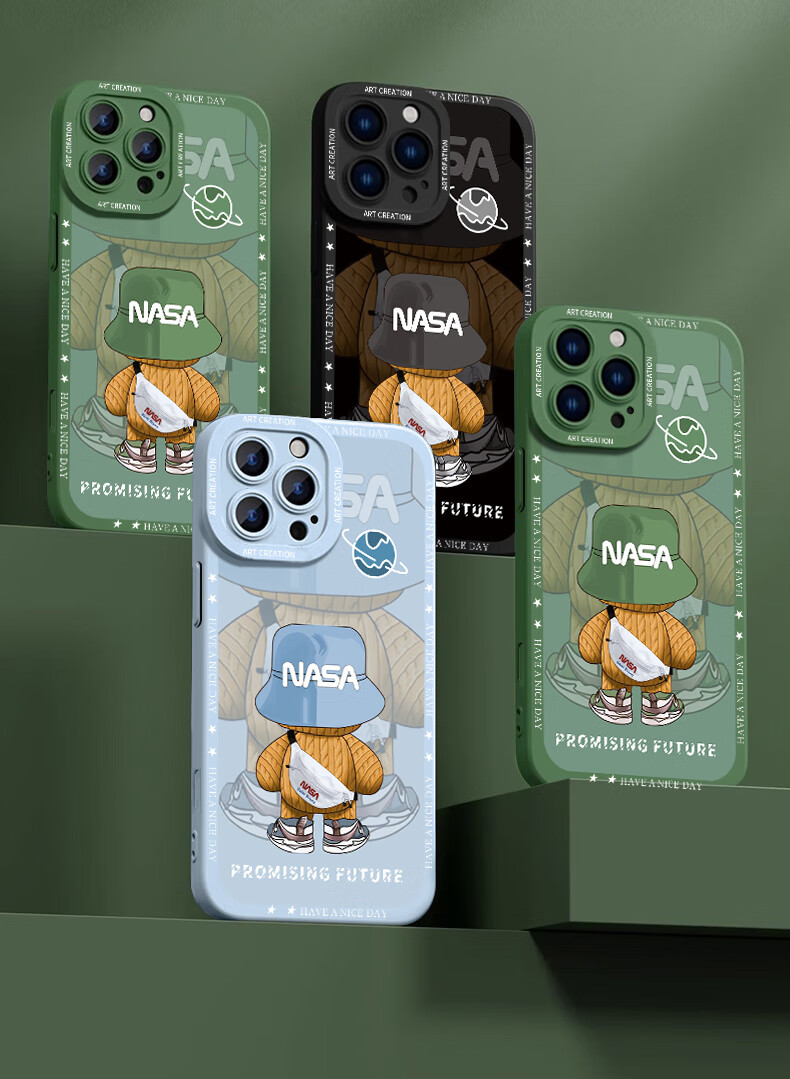 Чехол NEYAA для iPhone 16 Pro, силиконовый, противоударный, с полной защитой камеры, тонкий, мультяшный, простой, синий