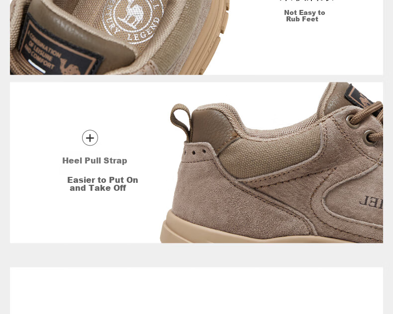 Кроссовки мужские CAMEL Retro Outdoor Hiking Workwear Casual Low-Top Shoes, G13A342170, Хаки, Размер 38