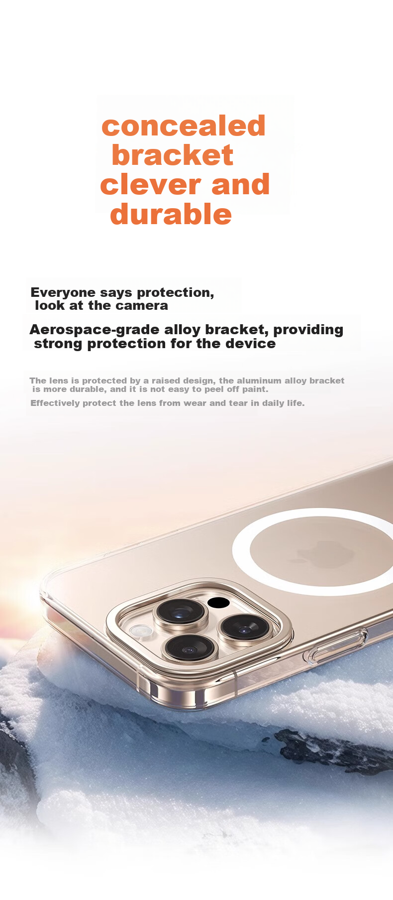 Чехол TORRAS для iPhone 13 Pro, прозрачный, ультратонкий, с поддержкой MagSafe, противоударный, с подставкой