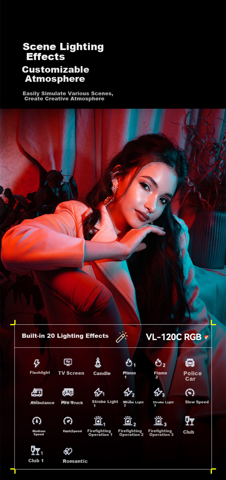 Ulanzi VL120Bi 120W Двухцветная заполняющая лампа с V-креплением, непрерывный видеосвет, COB-свет, фотографический свет, мягкий свет для прямой трансляции