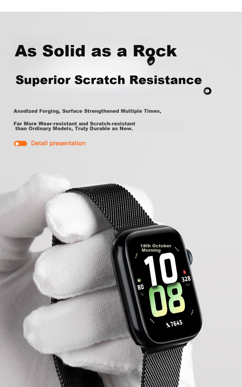 Ремешок Iboann Milanese Magnetic для HONOR Watch 5, водонепроницаемый, из нержавеющей стали, металлический, с магнитной застежкой, аксессуар для умных часов