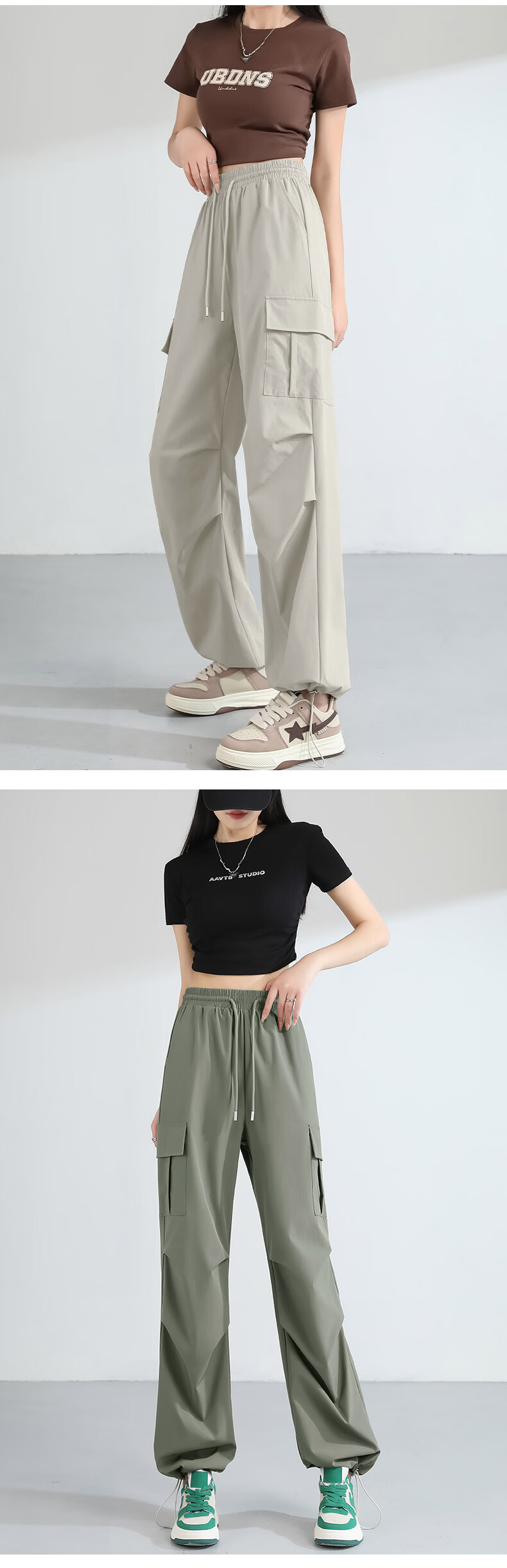 Женские брюки MJ STYLE Cargo Straight-Leg Pants, летние модные спортивные брюки с высокой талией, универсальные брюки