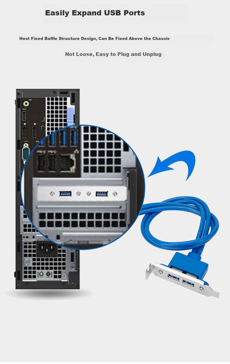 Кабель-удлинитель MOGE 19-Pin 90-градусный к двойному порту SUB3.0, адаптер USB с задней полувысокой полкой, MC8237