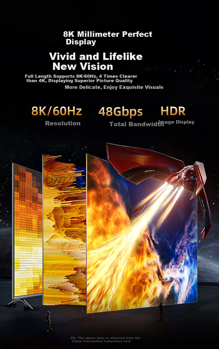 Кабель ZLEEE HDMI 2.1 8K 60Hz 4K 240Hz, 3 метра, черный