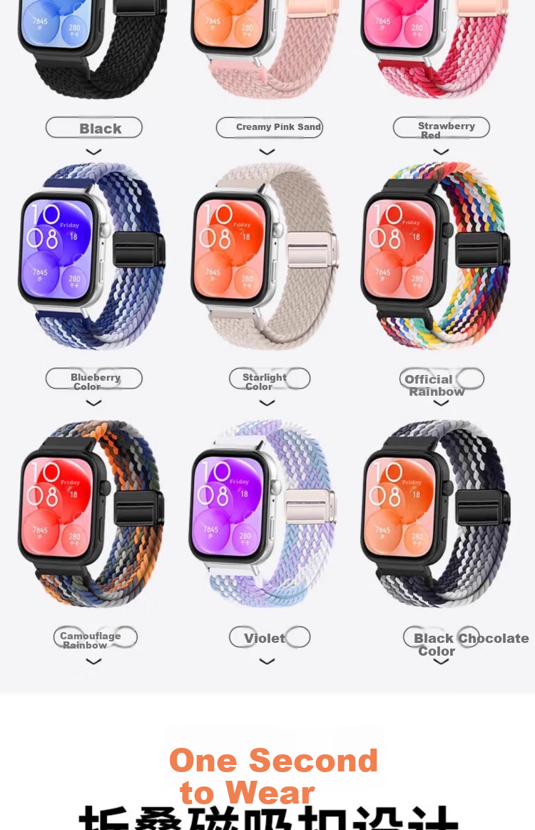 Ремешок CHENSONG для Huawei WATCH D2, нейлоновый, черный