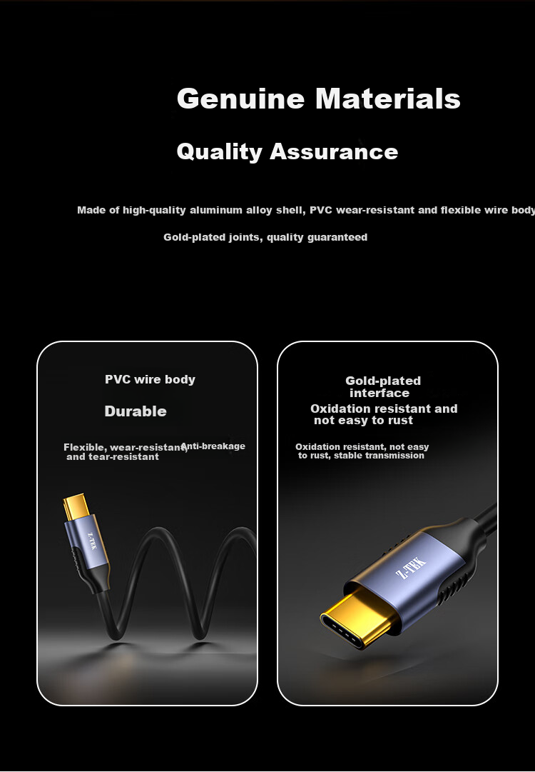 Адаптер Z-TEK Type-C на MiniDP, 1.8 м, 8K@60Hz/4K@240Hz, для подключения ноутбуков к внешним мониторам