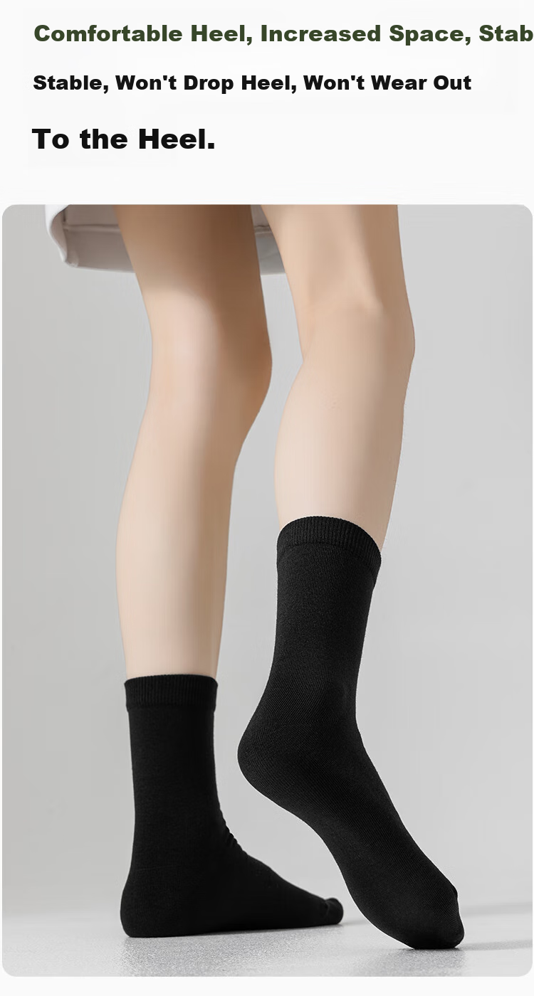 Носки женские средние JD Original, Xinjiang Cotton 7A, антибактериальные, 100% хлопок, набор 5-6 пар