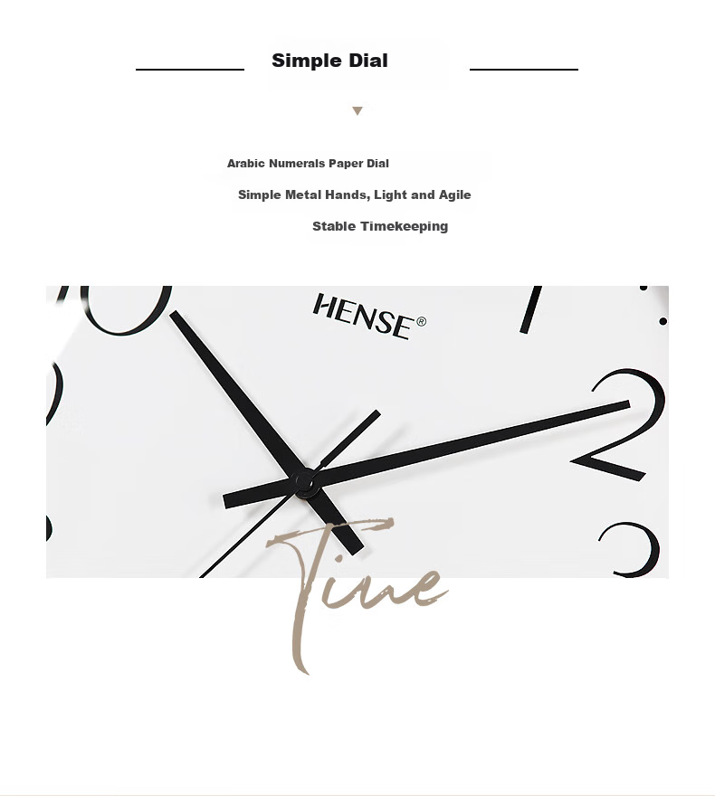 Настенные часы Hense HW89, деревянные, круглые, кварцевые, диаметр 30 см