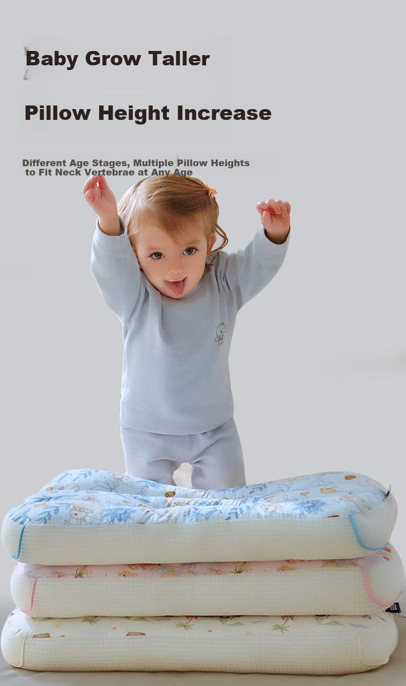 Детская подушка COBOBABY для детей 6-12 лет, ортопедическая, для роста, дышащая, всесезонная
