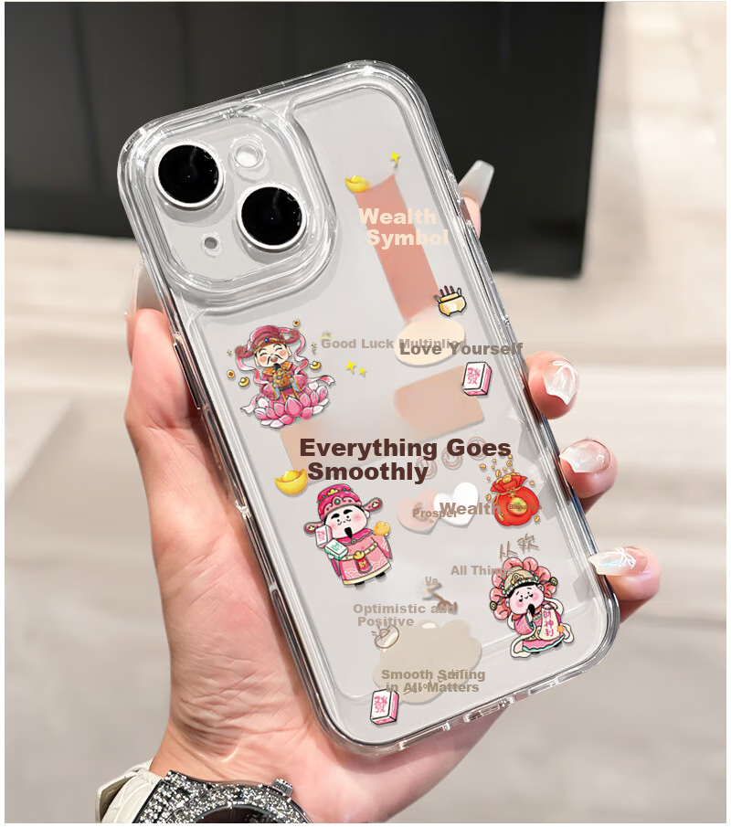 Чехол для телефона Yingkaida для iPhone 13, защита от падения, прозрачный с рисунком, полный охват