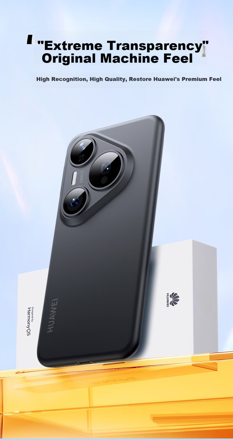 Чехол Mofei для Huawei Pura 80 Pro/Pro+, ультратонкий, защита от царапин, защита от падения, прозрачный, матовый, с рассеиванием тепла, бизнес-стиль, черный