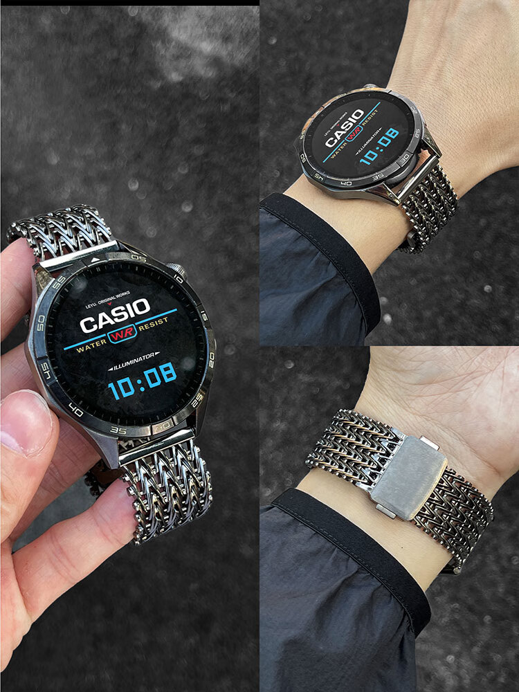 Ремешок XUANDAI для Huawei Watch 5, металлический, магнитный, унисекс, серебристый, 22 мм