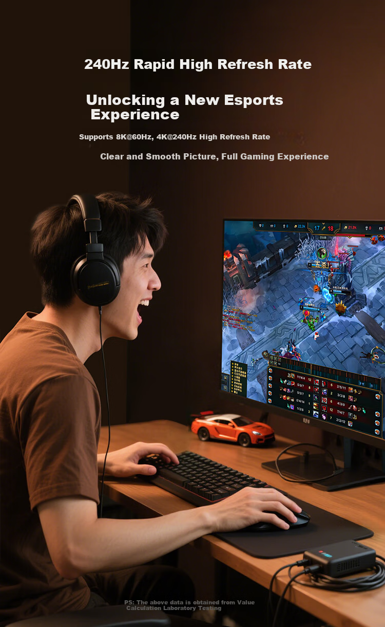 Кабель ZLEEE HDMI 2.1 8K 60Hz 4K 240Hz, 3 метра, черный